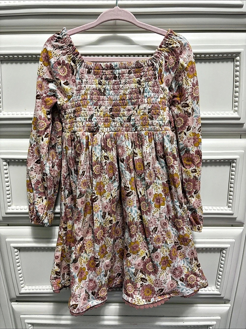 Rachel Zoe Floral Dress in Pink Girls 3T Like New